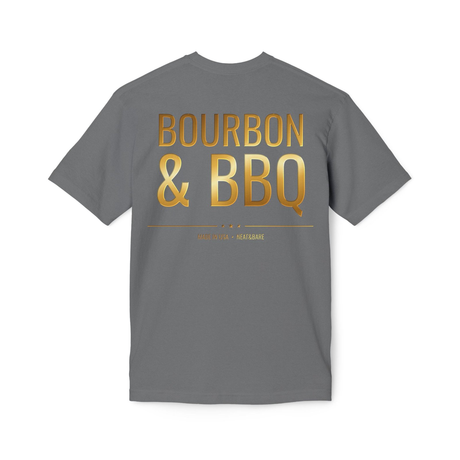 Bourbon and BBQ | Unisex Midweight T-shirt, Made in US - Image 3